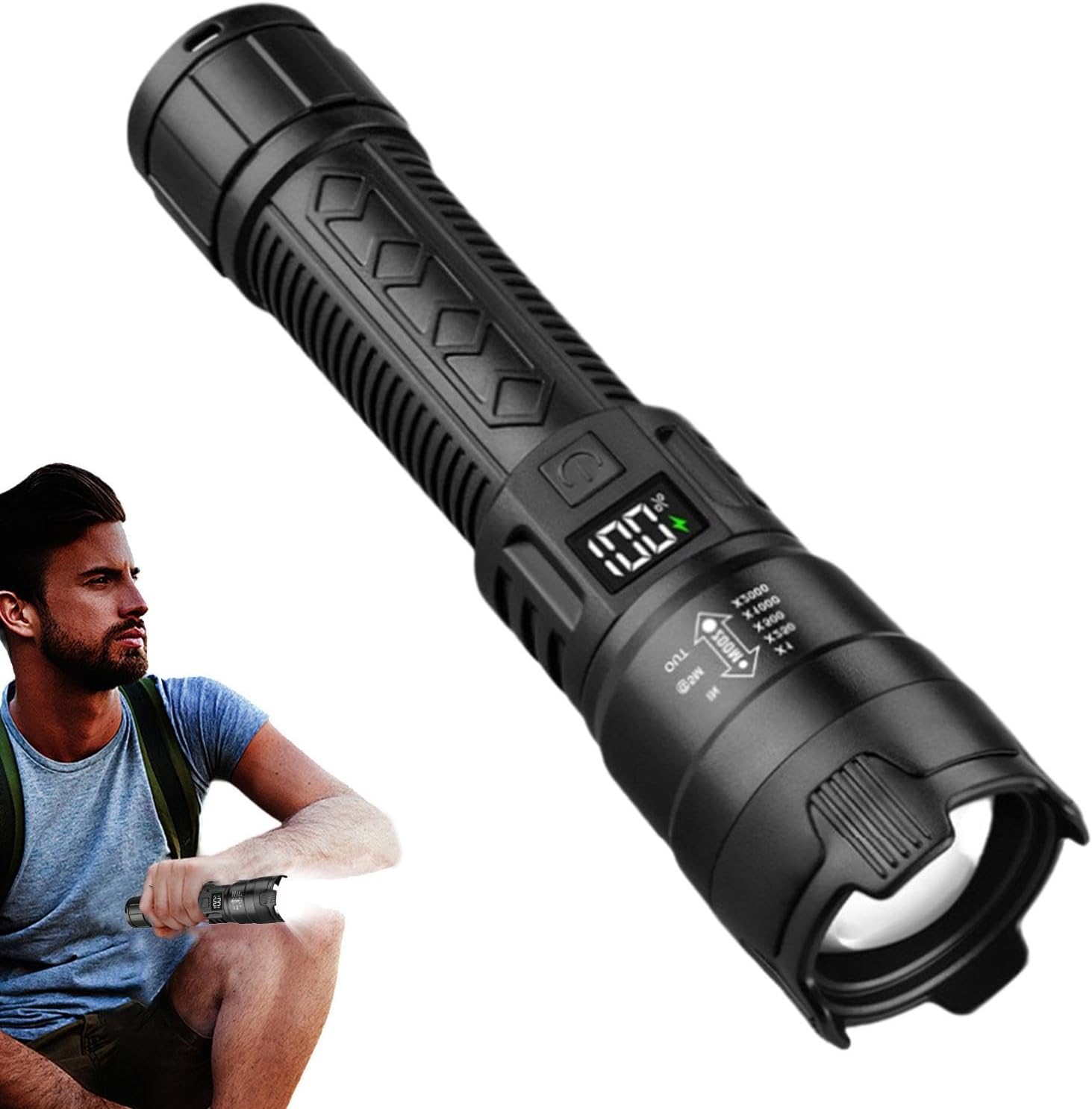 Outdoor Lighting Diy - Tactical LED Flashlight 2000LM USB Rechargeable