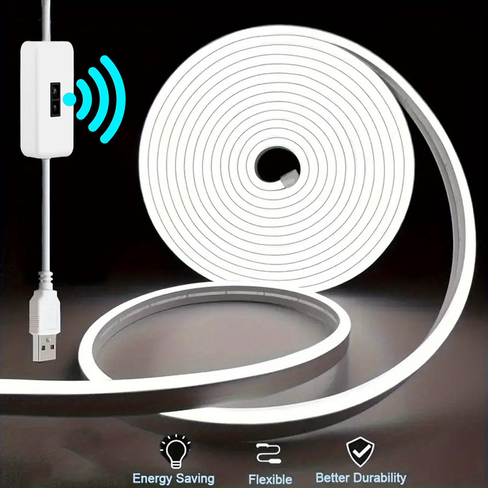 Outdoor Lighting On House - Motion Sensor Neon LED Light Strip