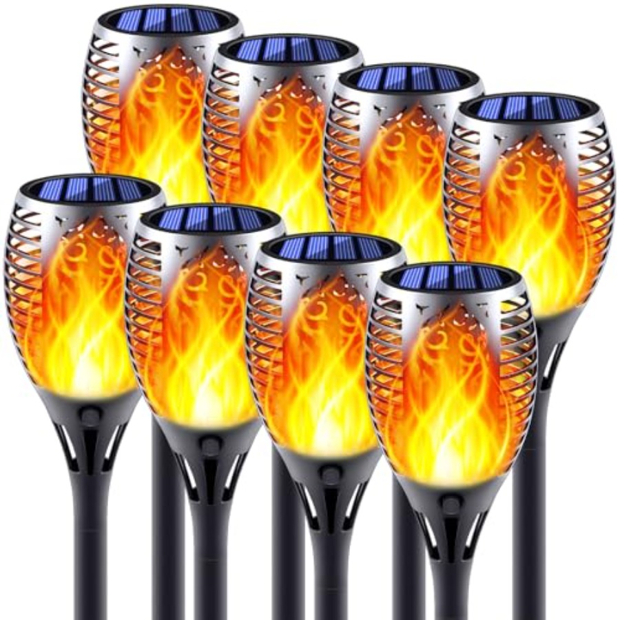 Fire Torch Solar - Solar Torch Lights with Flickering Flame,