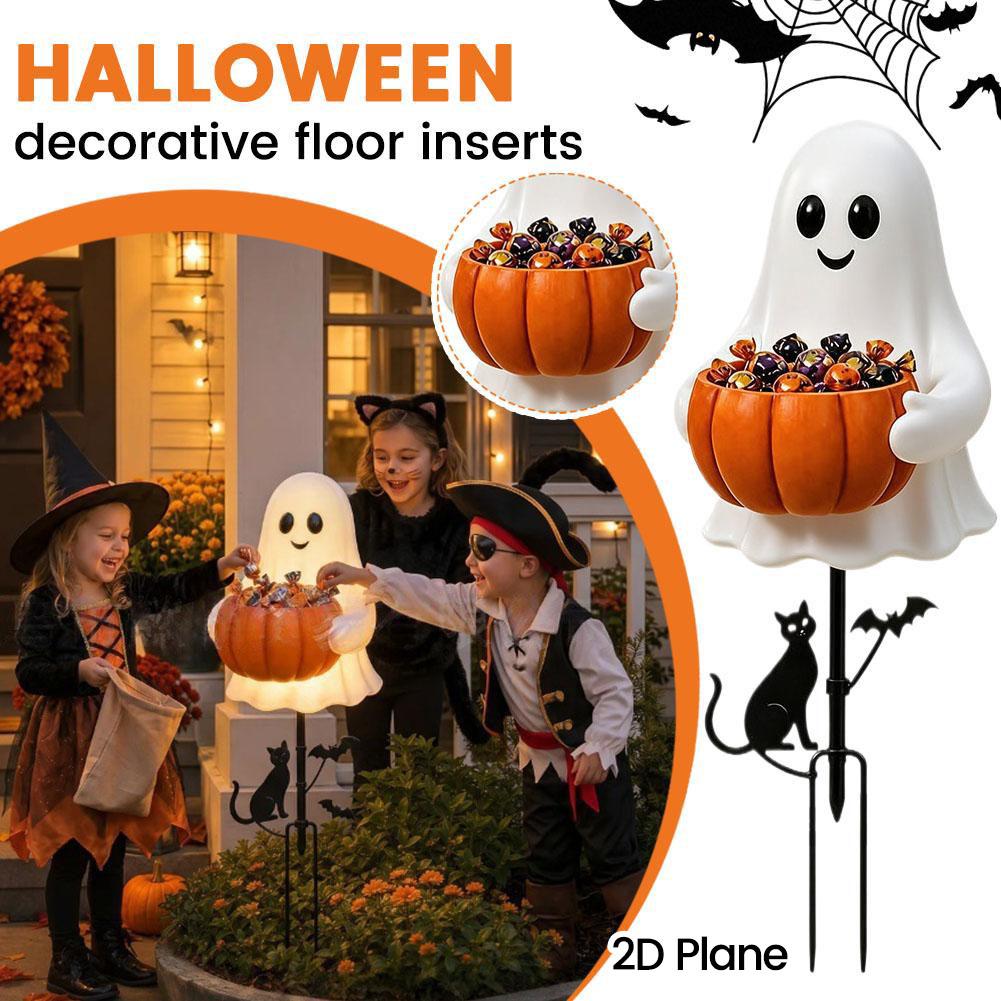 Outdoor Lighting Halloween - 2D Halloween Ghost Pumpkin Candy Holder