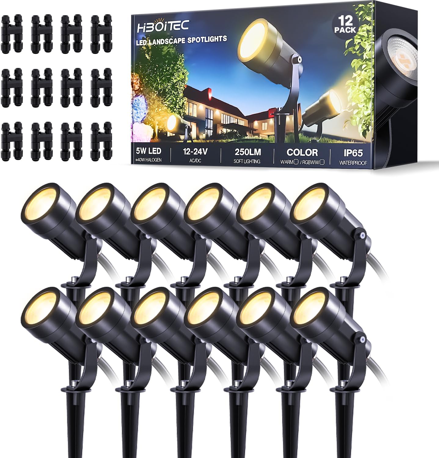 Outdoor Lighting Voltage - Twelve Pack Low Voltage Landscape Lighting