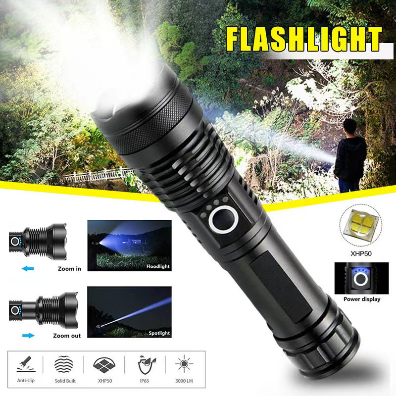 Outdoor Lighting Diy - High Power XHP70 Led Flashlight USB-C