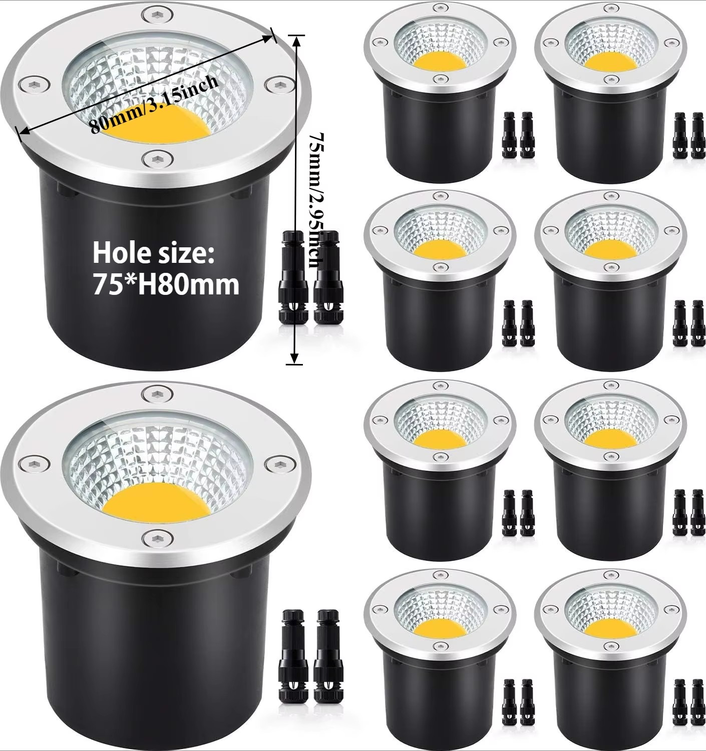 IP67 Waterproof LED Outdoor Ga - Ground Light Recessed 评论和价格