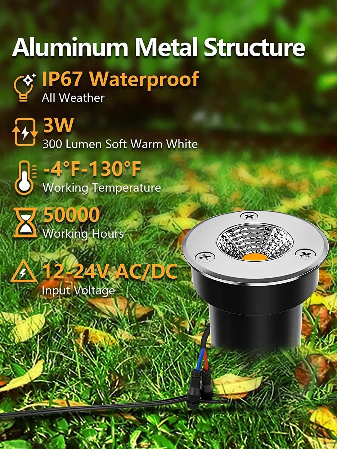 IP67 Waterproof LED Outdoor Ga - Ground Light Recessed 评论和价格