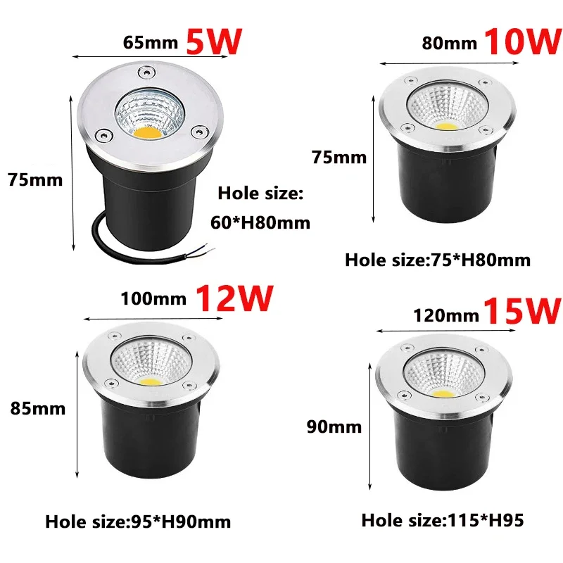 IP67 Waterproof LED Outdoor Ga - Ground Light Recessed 评论和价格