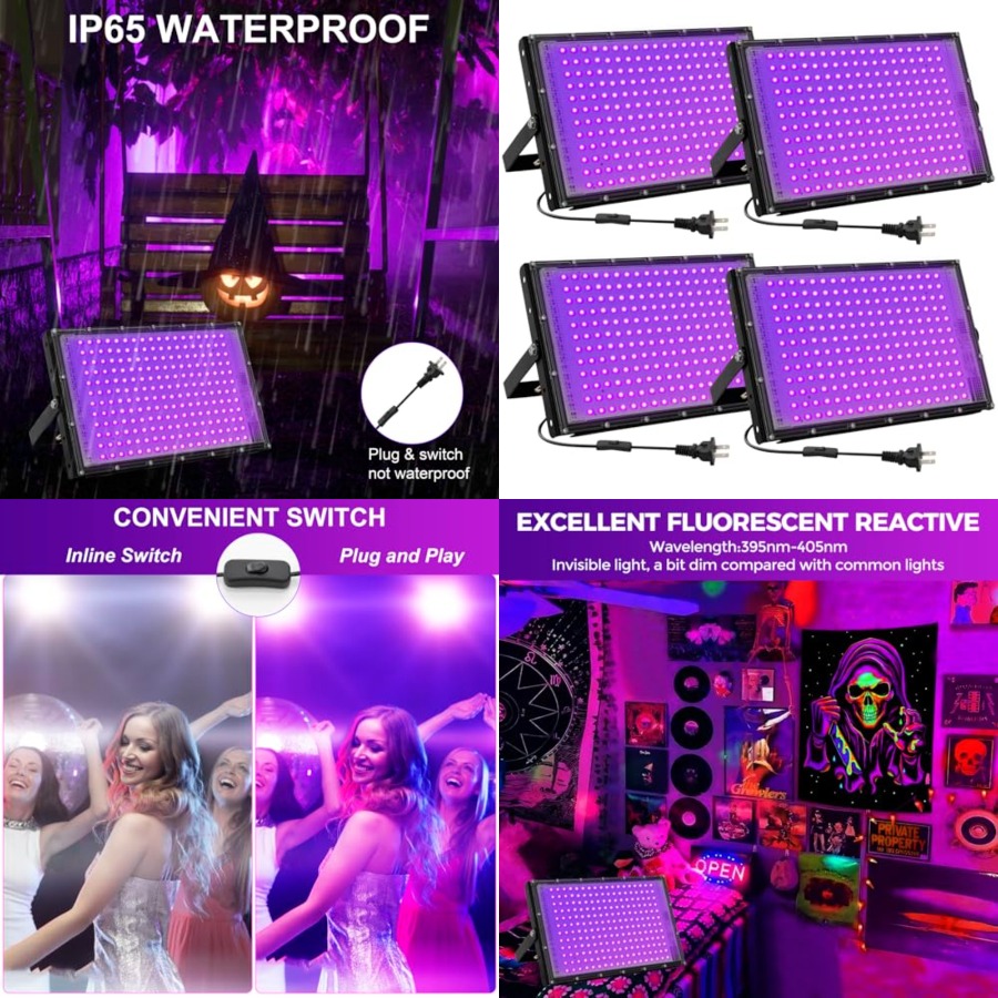 200W LED Black Lights for Glow - Led Flood Light 评论和价格