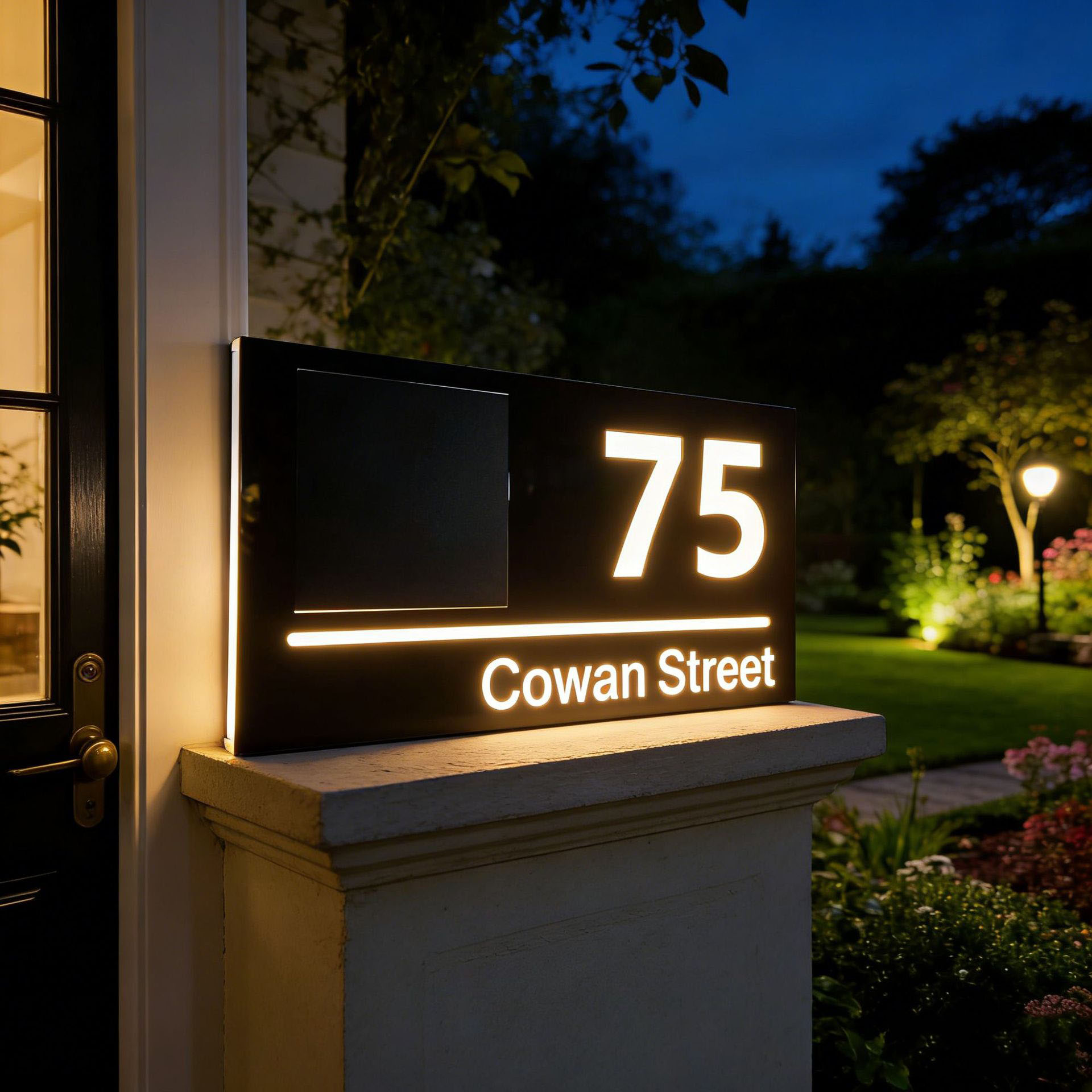 Solar House Numbers Personaliz - Outdoor Lighting On House 评论和价格