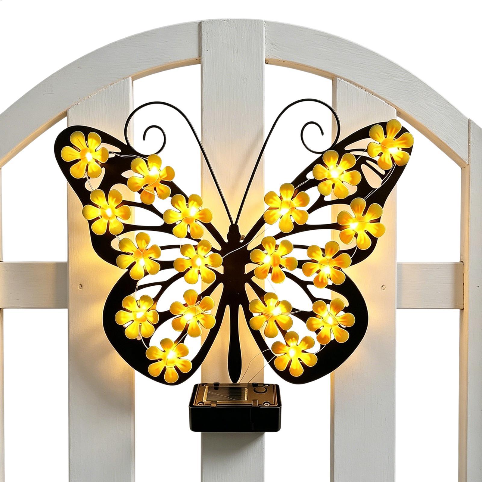 Solar Garden Lights Metal Art  - Solar Wall Sconce 评论和价格
