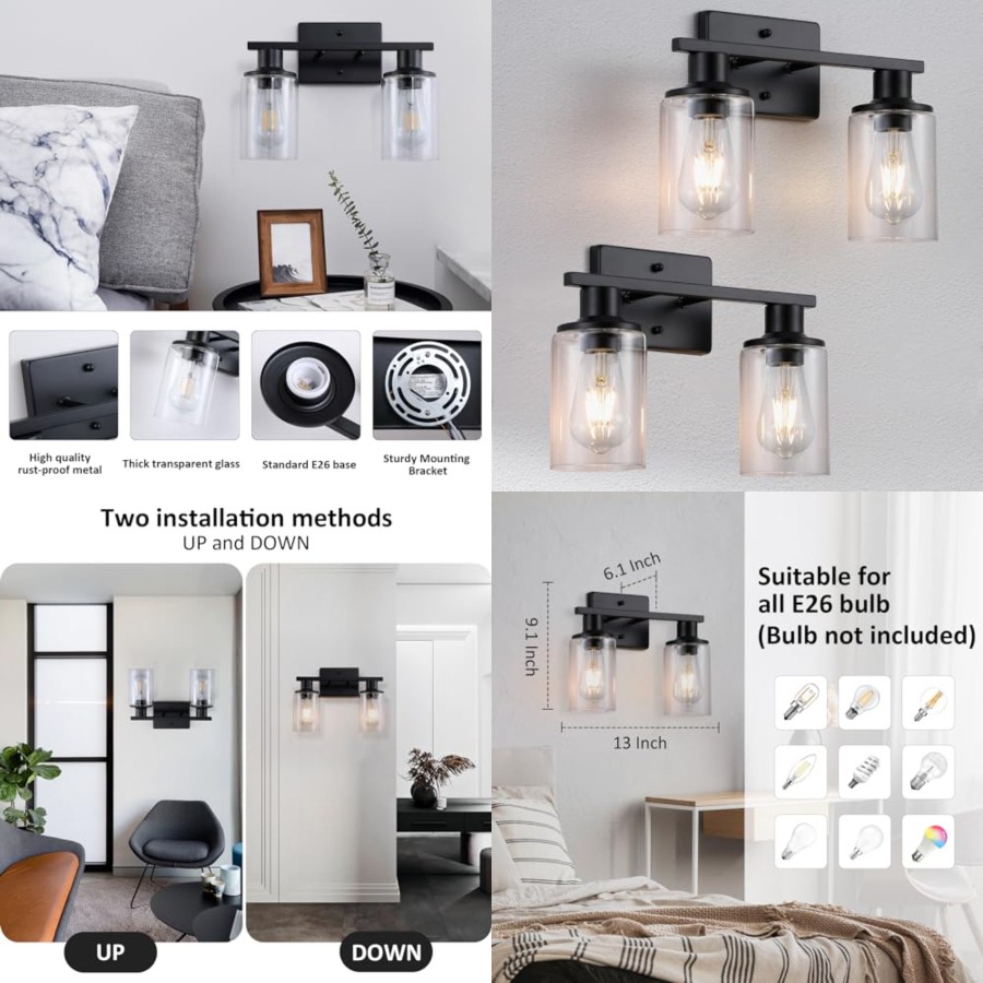 Matte Bathroom Light Fixtures  - Solar Wall Sconce 评论和价格