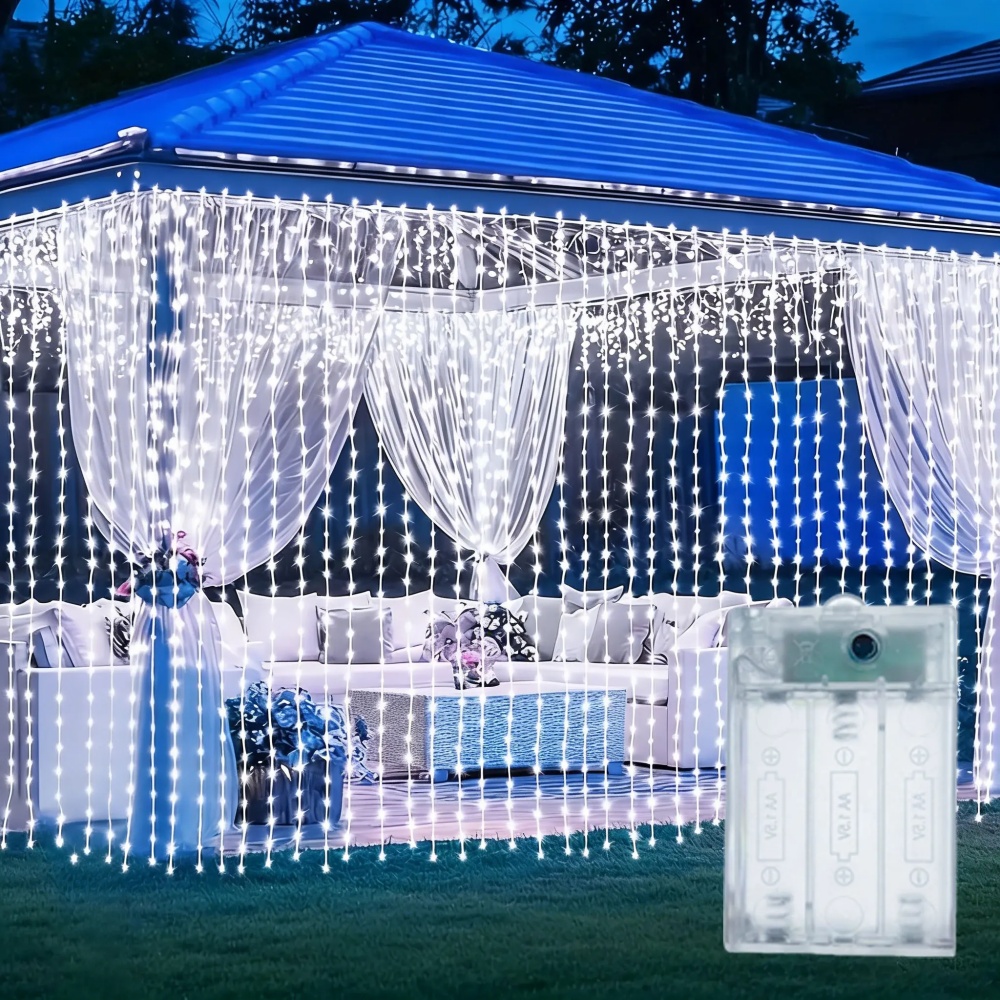Xmas Festoon LED Curtain Strin - Outdoor Lighting On House 评论和价格