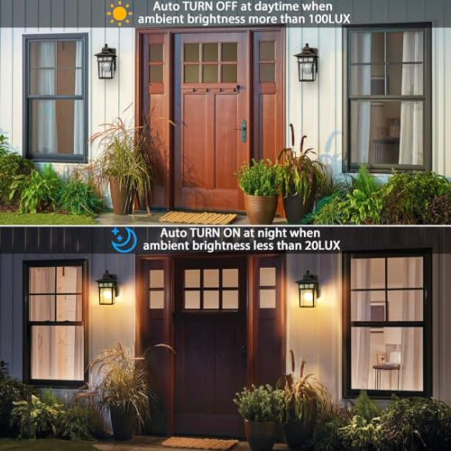 Outdoor Light with GFCI Outlet - Solar Wall Sconce 评论和价格