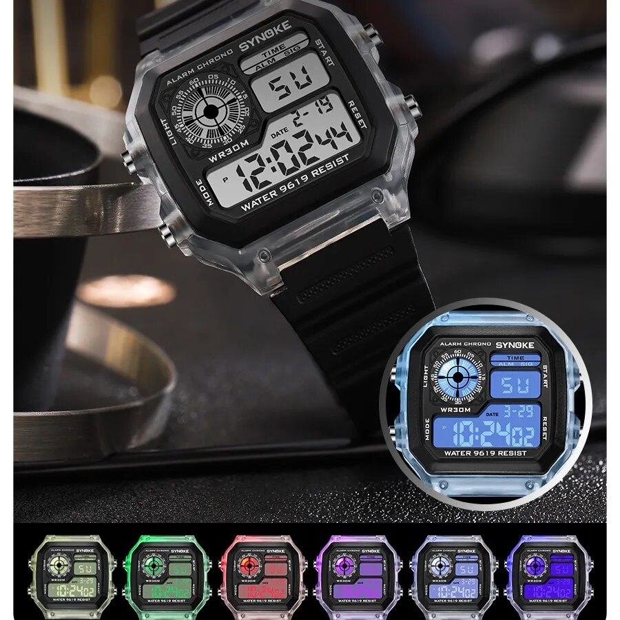 SYNOKE Digital Watches Men Spo - Outdoor Lighting Timer 评论和价格