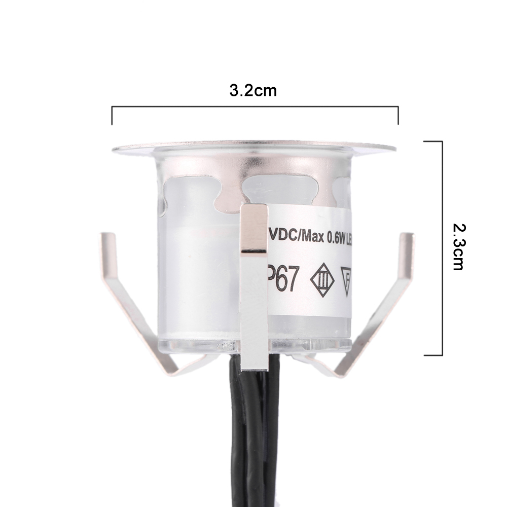 10PCS 32mm LED Deck Lights 0.6 - Ground Light Recessed 评论和价格