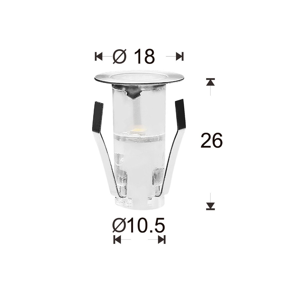 10PCS LED Mini Deck Light IP67 - Ground Light Recessed 评论和价格