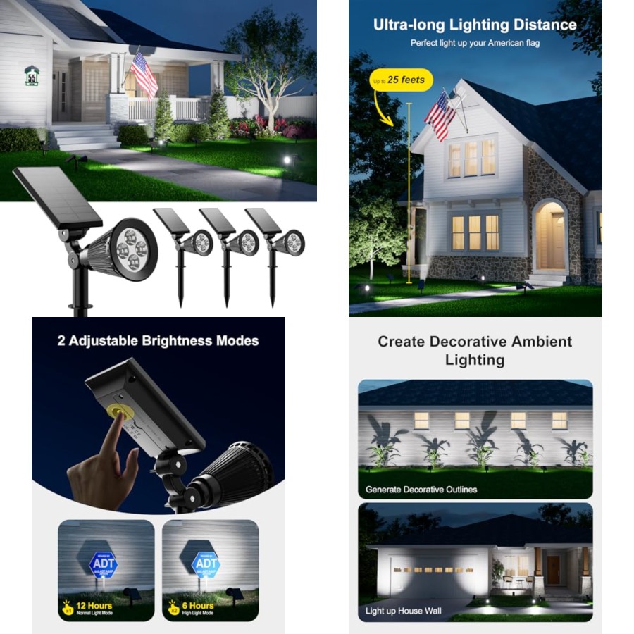 Solar Spotlights Outdoor Water - Led Flood Light 评论和价格