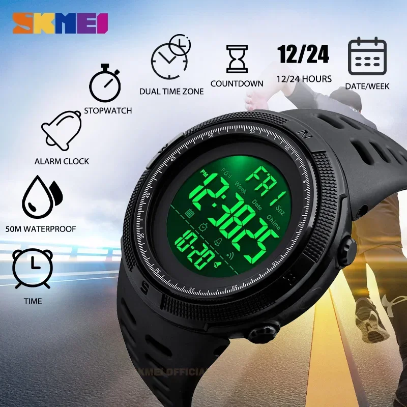 SKMEI 1251 5Bar Waterproof Dig - Outdoor Lighting Zones 评论和价格