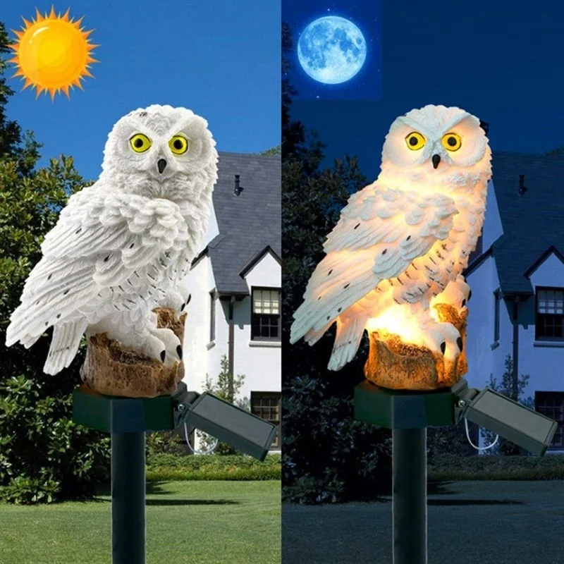 Solar Owl Statue Garden Light  - Outdoor Lighting Diy 评论和价格