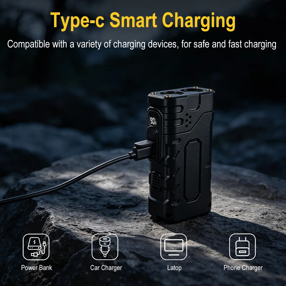 BORUIiT Hand Crank EDC LED Fla - Outdoor Lighting Diy 评论和价格