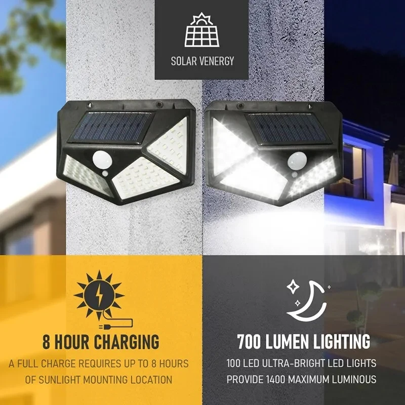 100Led Multifunctional Solar L - Outdoor Lighting Motion Sensor 评论和价格