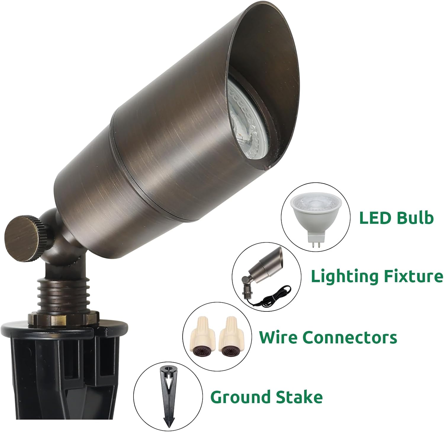 Solid Brass Landscape LED Spot - Outdoor Lighting Voltage 评论和价格