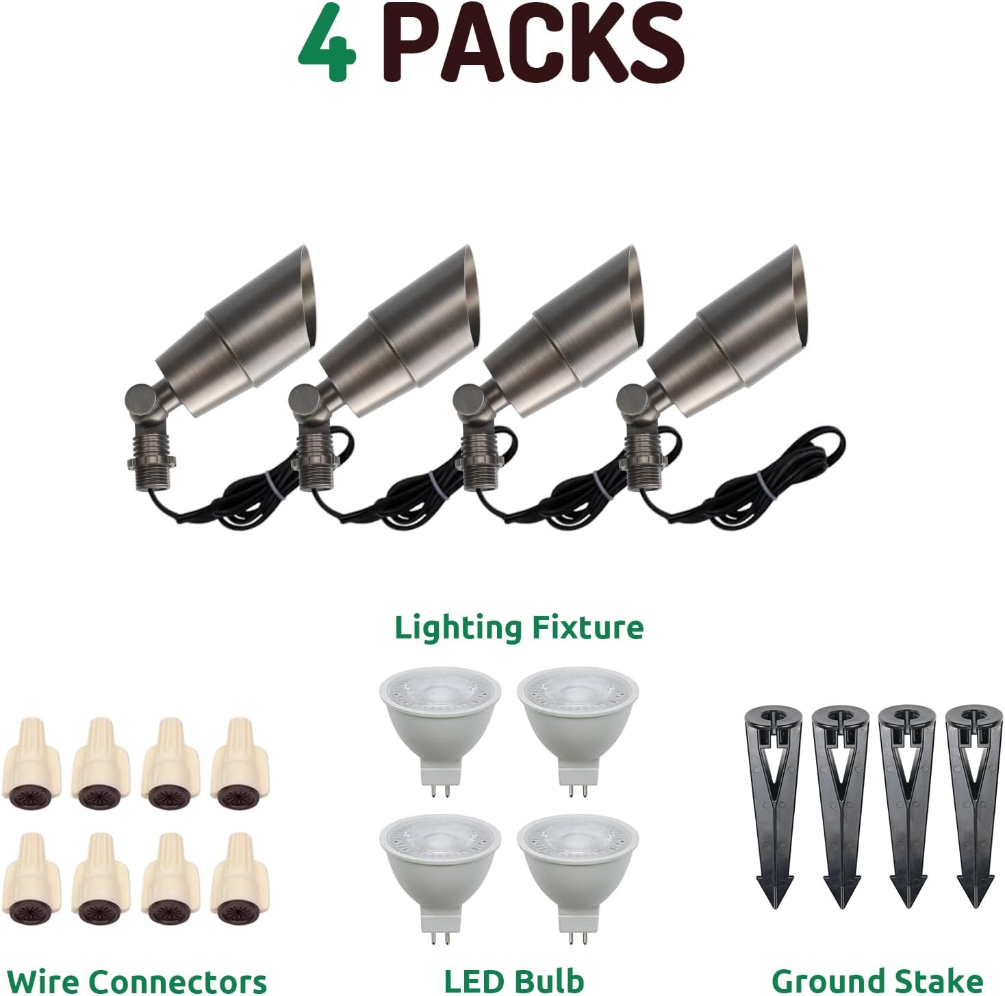 Solid Brass Landscape LED Spot - Outdoor Lighting Voltage 评论和价格