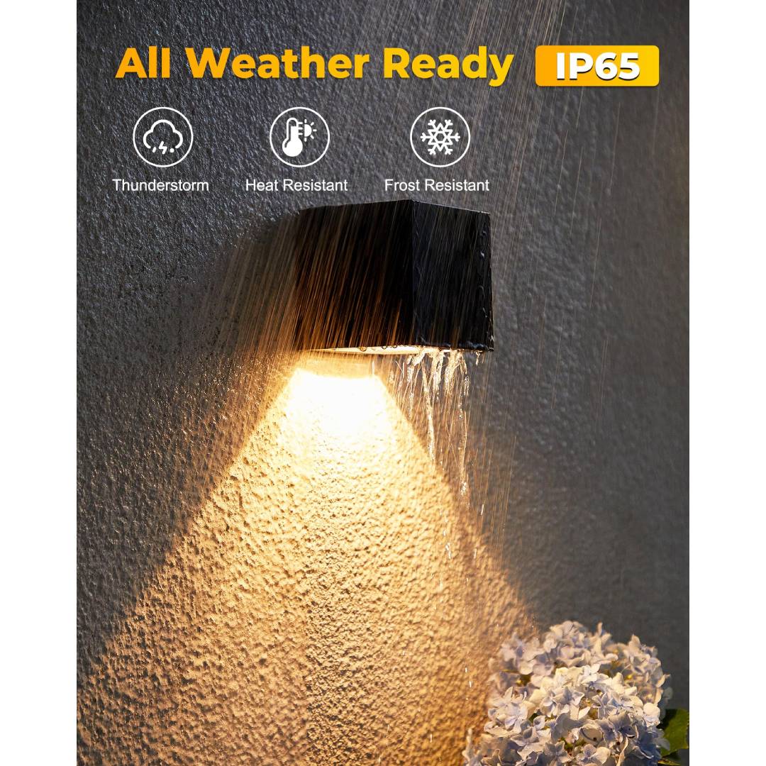 Outdoor Solar Wall Light Squar - Solar Wall Sconce 评论和价格