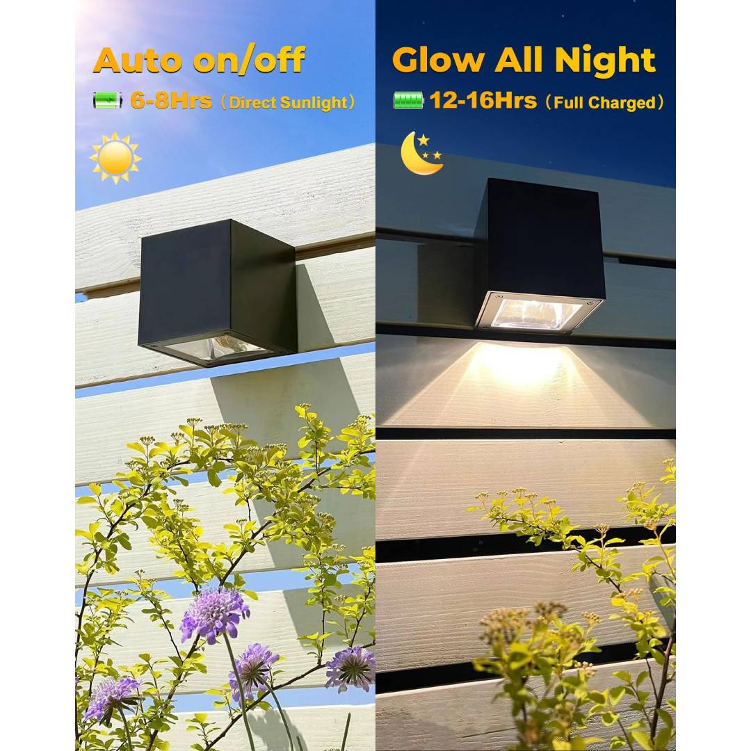 Outdoor Solar Wall Light Squar - Solar Wall Sconce 评论和价格