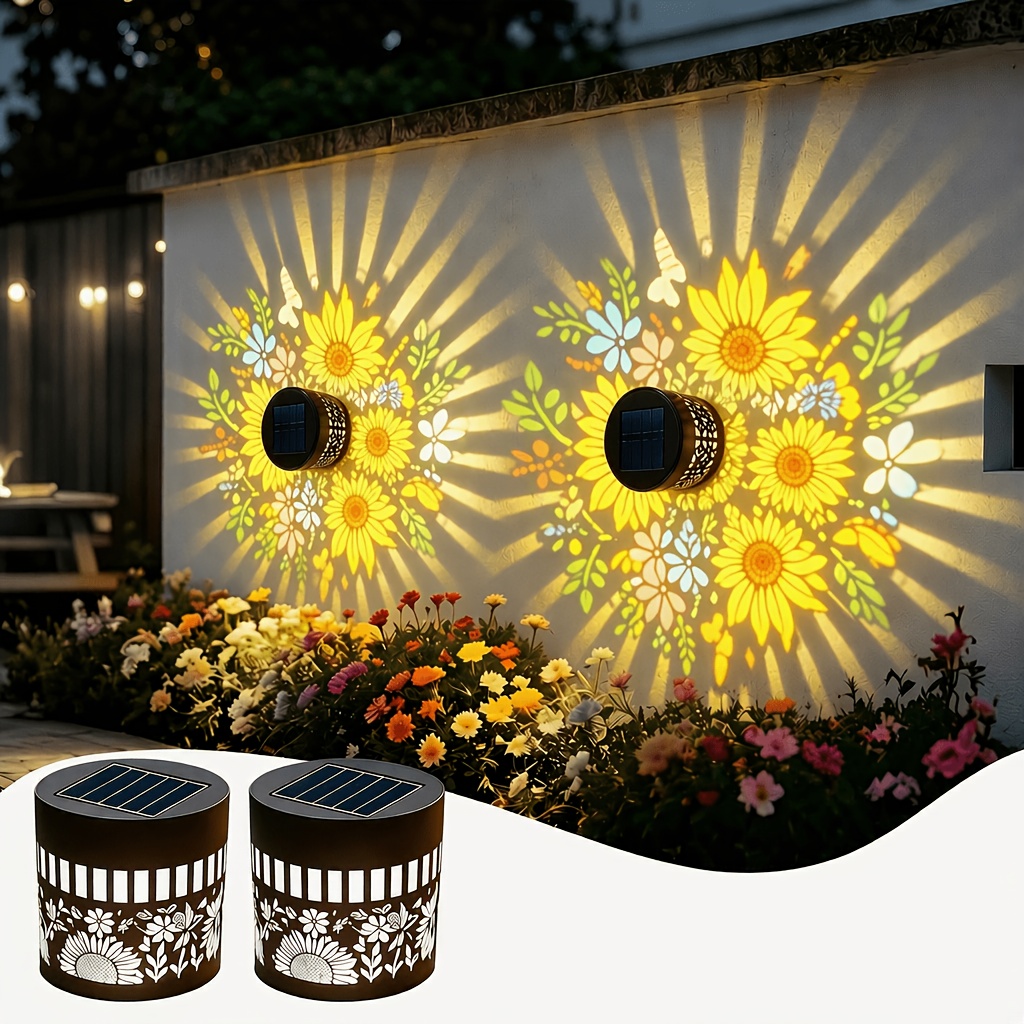 2 Pack Solar Fence Lights, Met - Solar Wall Sconce 评论和价格