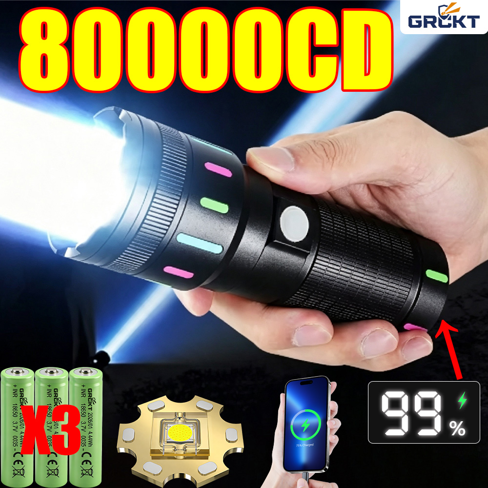 80000CD Most Powerful LED Flas - Outdoor Lighting Diy 评论和价格