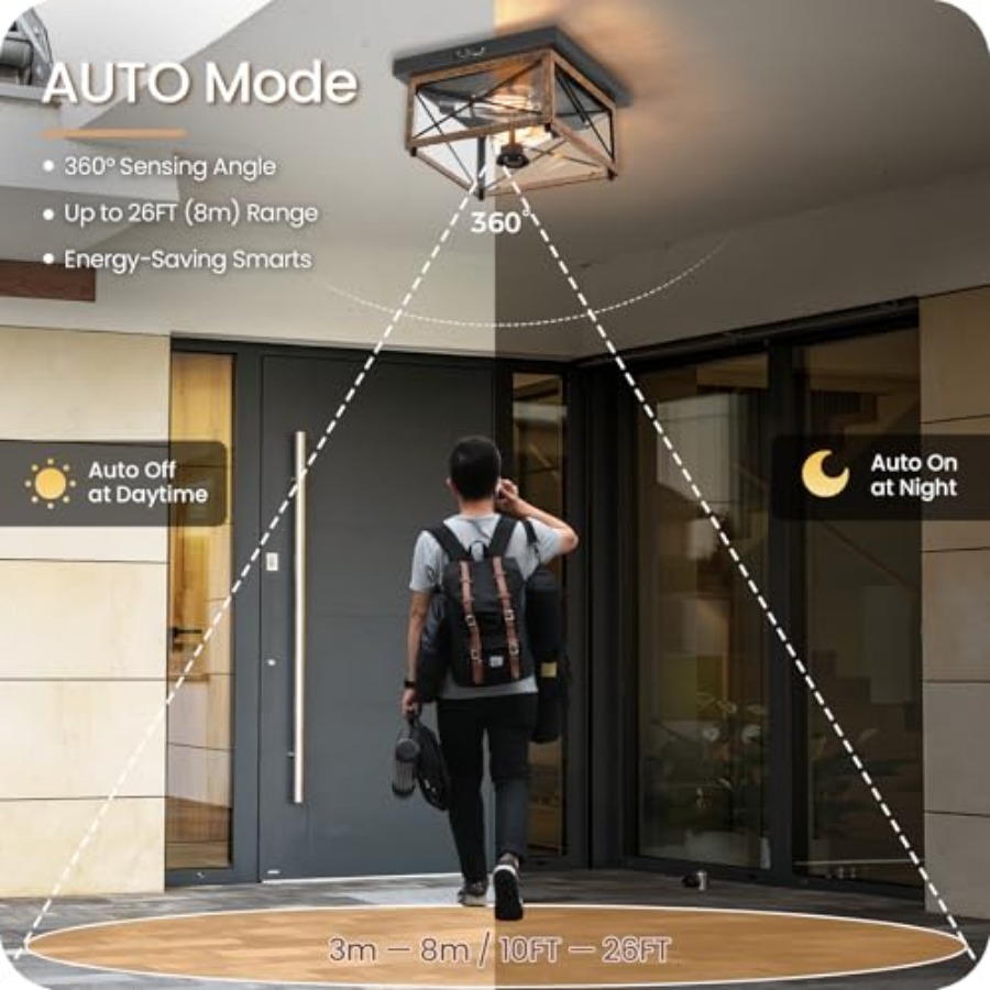 Outdoor Ceiling Light with Mot - Outdoor Lighting Motion Sensor 评论和价格
