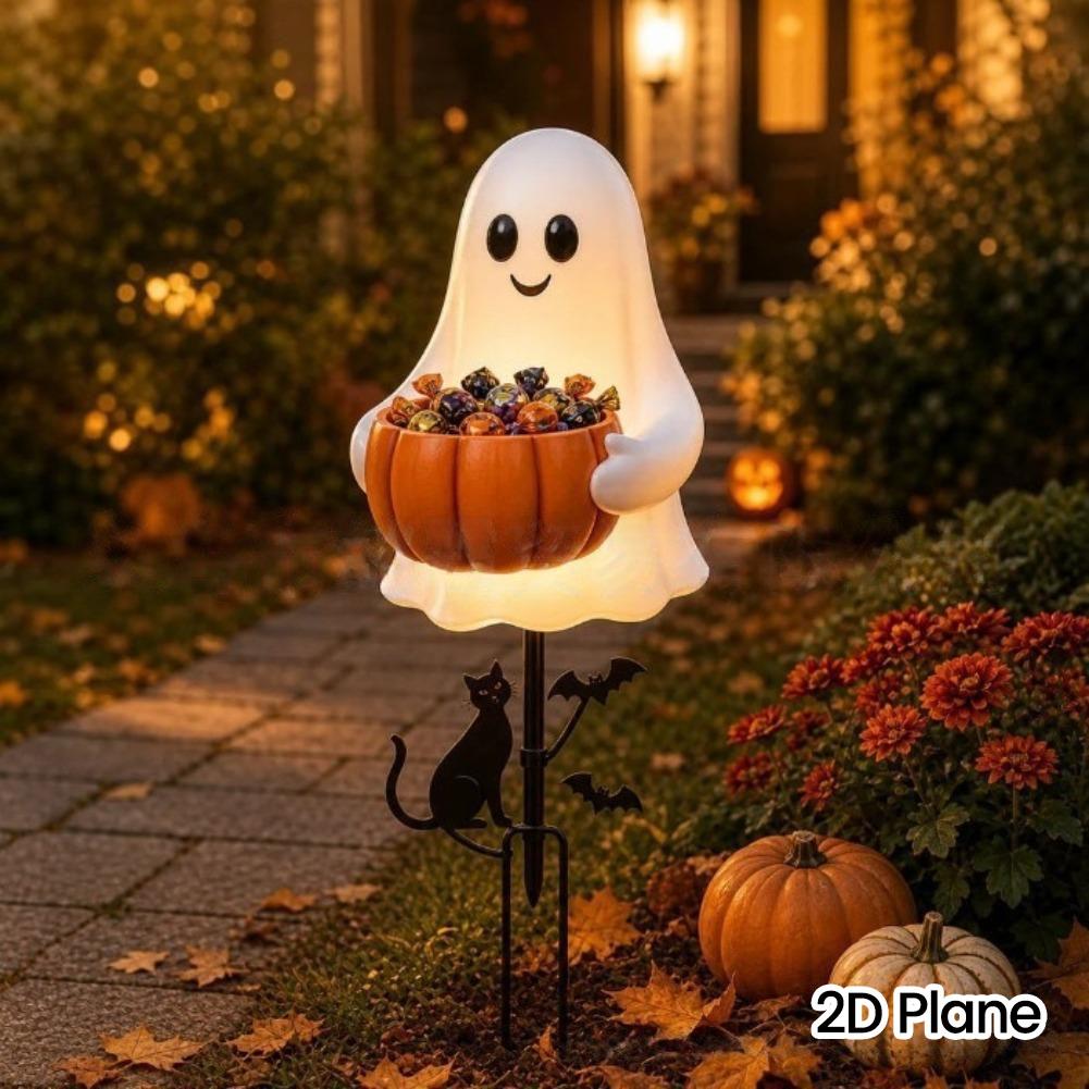 2D Halloween Ghost Pumpkin Can - Outdoor Lighting Halloween 评论和价格