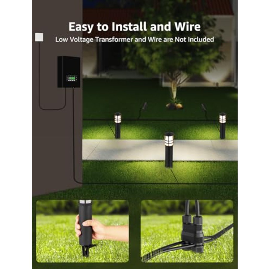 4-Pack Low Voltage Pathway Lig - Outdoor Lighting Voltage 评论和价格