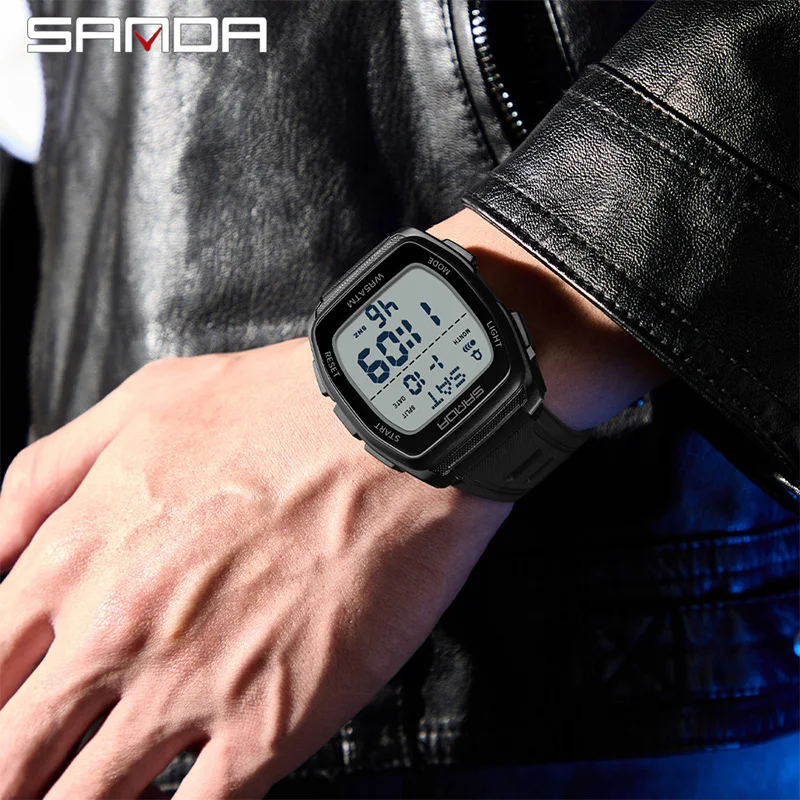 SANDA New Man Electronic Watch - Outdoor Lighting Timer 评论和价格