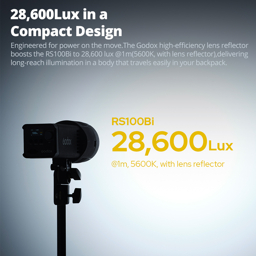 GODOX RS100Bi 28600Lux Bi-colo - Outdoor Lighting Video 评论和价格