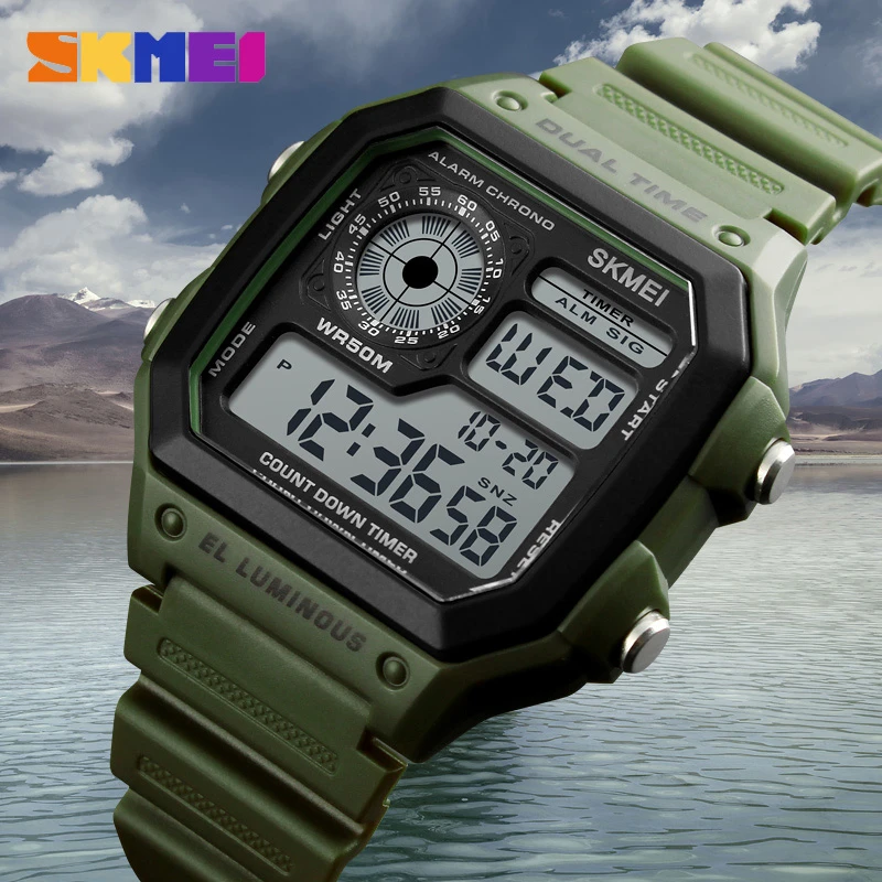 Skmei  Fashion Men PU Strap Mu - Outdoor Lighting Zones 评论和价格